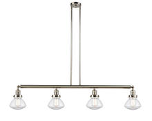 Innovations Lighting 214-PN-G322 - Olean - 4 Light - 51 inch - Polished Nickel - Stem Hung - Island Light