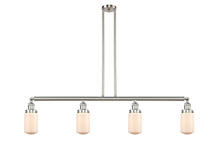 Innovations Lighting 214-SN-G311 - Dover - 4 Light - 49 inch - Brushed Satin Nickel - Stem Hung - Island Light