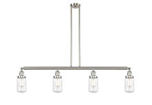 Innovations Lighting 214-SN-G312 - Dover - 4 Light - 49 inch - Brushed Satin Nickel - Stem Hung - Island Light