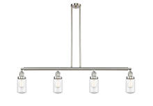 Innovations Lighting 214-SN-G314 - Dover - 4 Light - 49 inch - Brushed Satin Nickel - Stem Hung - Island Light