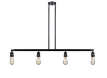 Innovations Lighting 214-BK - Bare Bulb 4 Light Island Light