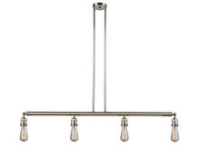 Innovations Lighting 214NH-PN-S - Bare Bulb 4 Light Island Light