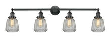 Innovations Lighting 215-BK-G142 - Chatham - 4 Light - 42 inch - Matte Black - Bath Vanity Light