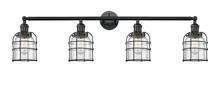 Innovations Lighting 215-BK-G52-CE - Small Bell Cage 4 Light Bath Vanity Light