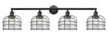 Innovations Lighting 215-BK-G72-CE - Large Bell Cage 4 Light Bath Vanity Light