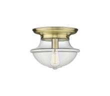  221-1F-AB-G542 - Oxford - 1 Light - 14 inch - Antique Brass - Flush Mount