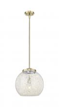 Innovations Lighting 221-1S-AB-G1216-14WM - White Mouchette - 1 Light - 14 inch - Antique Brass - Stem Hung - Pendant