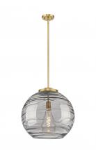 Innovations Lighting 221-1S-BB-G1213-18SM - Athens Deco Swirl - 1 Light - 18 inch - Brushed Brass - Cord hung - Pendant