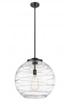 Innovations Lighting 221-1S-BK-G1213-18 - Deco Swirl Pendant