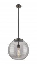 Innovations Lighting 221-1S-OB-G1213-16SM - Athens Deco Swirl - 1 Light - 16 inch - Oil Rubbed Bronze - Cord hung - Pendant