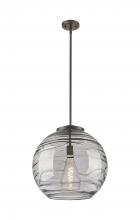  221-1S-OB-G1213-18SM - Athens Deco Swirl - 1 Light - 18 inch - Oil Rubbed Bronze - Cord hung - Pendant