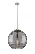 Innovations Lighting 221-1S-SN-G1213-18SM - Athens Deco Swirl - 1 Light - 18 inch - Brushed Satin Nickel - Cord hung - Pendant