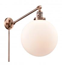 Innovations Lighting 237-AC-G201-12 - Beacon - 1 Light - 12 inch - Antique Copper - Swing Arm