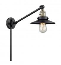 Innovations Lighting 237-BAB-M6-BK - Railroad Swing Arm With Switch