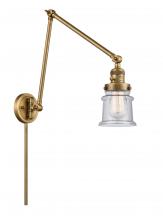  238-BB-G184S - Canton - 1 Light - 8 inch - Brushed Brass - Swing Arm