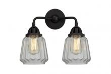  288-2W-BK-G142 - Chatham - 2 Light - 14 inch - Matte Black - Bath Vanity Light