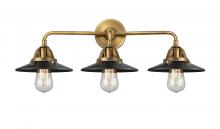 Innovations Lighting 288-3W-BB-M6-BK - Railroad Bath Vanity Light