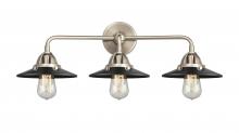 Innovations Lighting 288-3W-SN-M6-BK - Railroad Bath Vanity Light