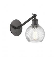 Innovations Lighting 317-1W-OB-G1214-6 - Small Twisted Swirl 1 Light Sconce