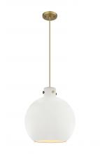 Innovations Lighting 410-1PL-BB-M410-16W - Newton Sphere - 1 Light - 16 inch - Brushed Brass - Cord hung - Pendant