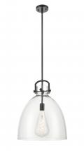 Innovations Lighting 410-1SL-BK-G412-16CL - Newton Bell Matte Black Multi Pendant