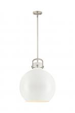 Innovations Lighting 410-1SL-SN-M410-16W - Newton Sphere - 1 Light - 16 inch - Satin Nickel - Pendant