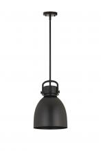 Innovations Lighting 410-1SM-BK-M412-10BK - Newton Bell - 1 Light - 10 inch - Matte Black - Mini Pendant