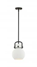 Innovations Lighting 410-1SS-BK-M410-8W - Newton Sphere - 1 Light - 8 inch - Matte Black - Mini Pendant