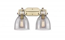 Innovations Lighting 410-2W-BB-G412-7SM - Newton Bell - 2 Light - 17 inch - Brushed Brass - Bath Vanity Light