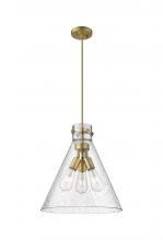 Innovations Lighting 410-3PL-BB-G411-16SDY - Newton Cone Brushed Brass Pendant