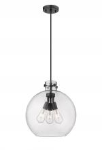 Innovations Lighting 410-3PL-BK-G410-16SDY - Newton Sphere Matte Black Pendant