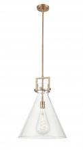 Innovations Lighting 411-1SL-BB-G411-16CL - Newton Cone Brushed Brass Multi Pendant