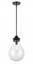 Innovations Lighting 414-1S-BK-G4142-10 - Genesis - 1 Light - 10 inch - Matte Black - Cord hung - Mini Pendant