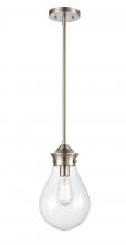 Innovations Lighting 414-1S-SN-8CL - Genesis - 1 Light - 8 inch - Satin Nickel - Cord hung - Mini Pendant