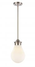 Innovations Lighting 414-1S-SN-8W - Genesis - 1 Light - 8 inch - Satin Nickel - Cord hung - Mini Pendant