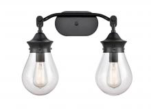 Innovations Lighting 414-2W-BK-G4142-6 - Genesis - 2 Light - 18 inch - Matte Black - Bath Vanity Light