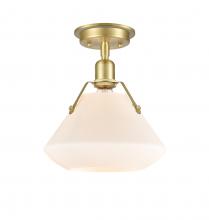 Innovations Lighting 422-1F-SB-10W - Luna - 1 Light - 11 inch - Satin Brass - Flush Mount