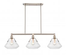 Innovations Lighting 422-3I-SN-10CL - Luna - 3 Light - 42 inch - Satin Nickel - Cord hung - Island Light