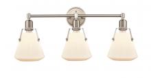 Innovations Lighting 422-3W-SN-7W - Luna - 3 Light - 29 inch - Satin Nickel - Bath Vanity Light