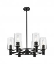 Innovations Lighting 434-6CR-BK-G434-7SDY - Crown Point - 6 Light - 24 inch - Matte Black - Chandelier