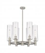 Innovations Lighting 434-6CR-SN-G434-12CL - Crown Point - 6 Light - 24 inch - Satin Nickel - Chandelier