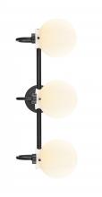 Innovations Lighting 437-3W-BK-W - Olivia Bath Vanity Light