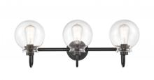 Innovations Lighting 437-3W-BK-G4372 - Olivia - 3 Light - 27 inch - Matte Black - Bath Vanity Light