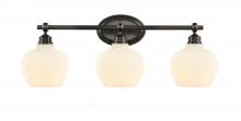 Innovations Lighting 438-3W-BK-W - Amina Bath Vanity Light