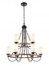 Innovations Lighting 442-9CR-BK-G4421 - Paladin - 9 Light - 32 inch - Matte Black - Chain Hung - Chandelier