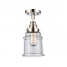 Innovations Lighting 447-1C-PN-G184 - Canton - 1 Light - 6 inch - Polished Nickel - Flush Mount