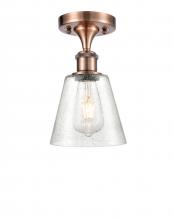 Innovations Lighting 516-1C-AC-G454 - Caton - 1 Light - 5 inch - Antique Copper - Semi-Flush Mount