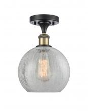 Innovations Lighting 516-1C-BAB-G125-8 - Athens - 1 Light - 8 inch - Black Antique Brass - Semi-Flush Mount