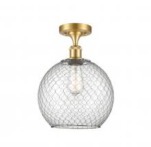 Innovations Lighting 516-1C-SG-G122-10CSN - Large Farmhouse Chicken Wire 1 Light Semi-Flush Mount