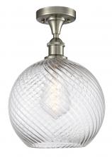 Innovations Lighting 516-1C-SN-G1214-10 - Large Twisted Swirl 1 Light Semi-Flush Mount